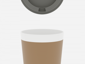 paper coffee cup 3D 模型