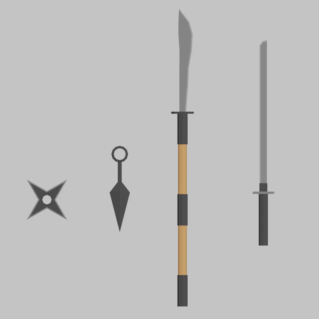 pacchetto ninja Modello 3D .c4d .max .obj .3ds .fbx .stl .blend 