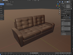ugly sofa Model 3D
