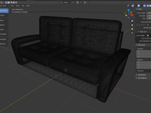 ugly sofa Model 3D
