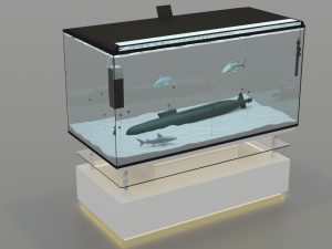 simple aquarium on a stand 3D मॉडल