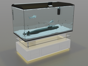 simple aquarium on a stand 3D मॉडल
