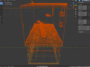 simple aquarium on a stand 3D Model