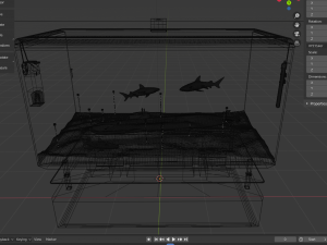 simple aquarium on a stand 3D मॉडल