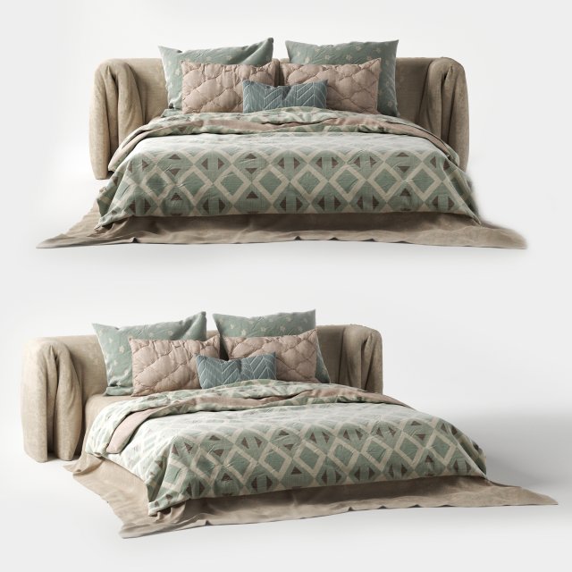 bed adairs bed 3D Model .c4d .max .obj .3ds .fbx .stl .blend 