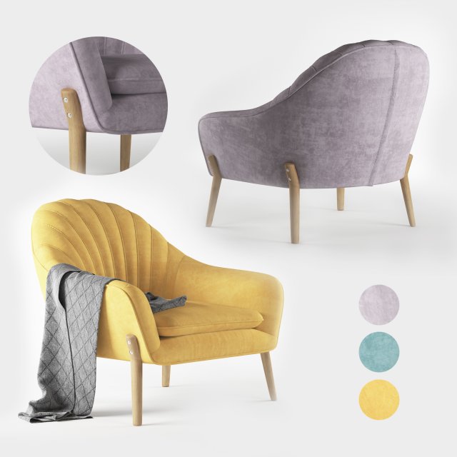 hare armchair 3D Model .c4d .max .obj .3ds .fbx .stl .blend 