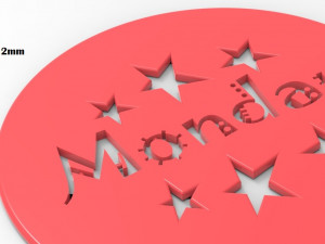 coffee stancil 3D 프린트 모델