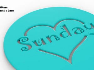 coffee stancil 3D Print Model