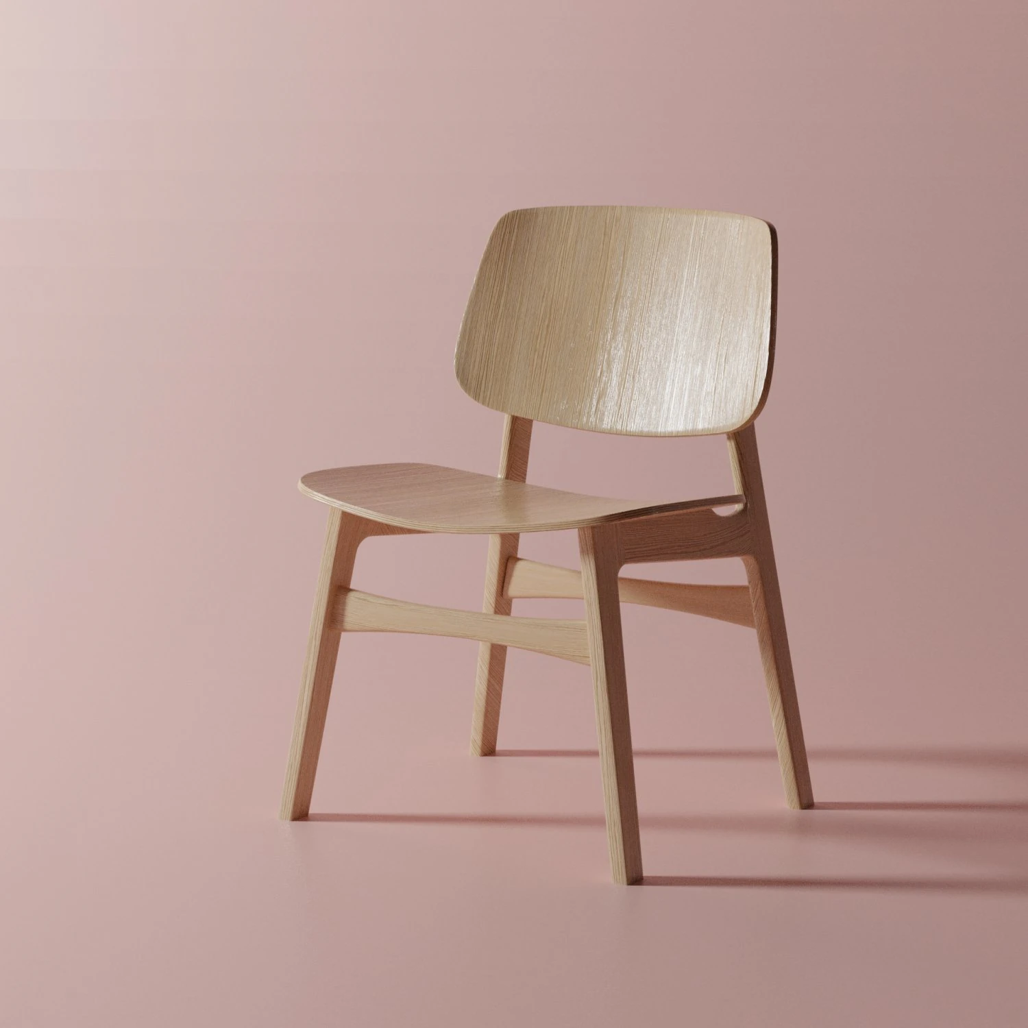 wooden chair 3D Model .c4d .max .obj .3ds .fbx .stl .blend 