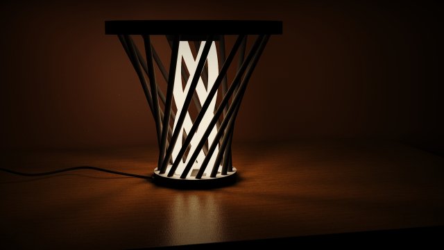 table lamp 3D Модель .c4d .max .obj .3ds .fbx .stl .blend 