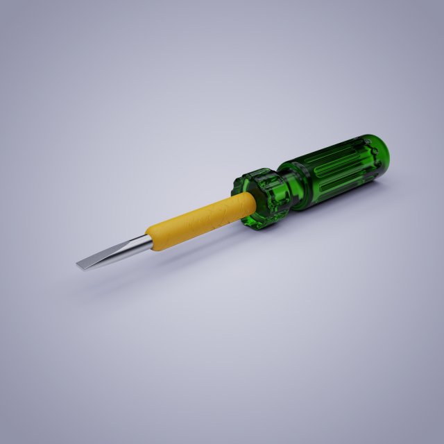 screw driver 3Dモデル .c4d .max .obj .3ds .fbx .stl .blend 