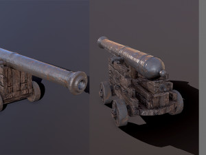 medieval cannon Modèle 3D
