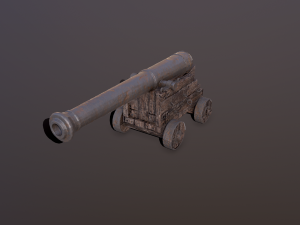 medieval cannon Modèle 3D