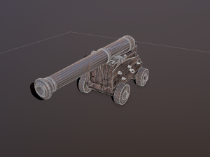 medieval cannon Modèle 3D