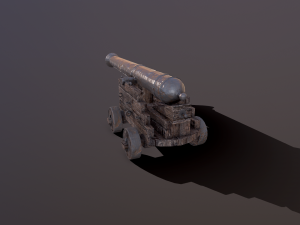 medieval cannon Modèle 3D