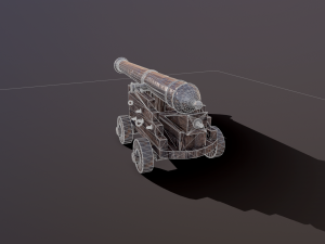 medieval cannon Modèle 3D