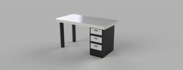 table with chest of drawers Modelo 3D .c4d .max .obj .3ds .fbx .stl .blend 