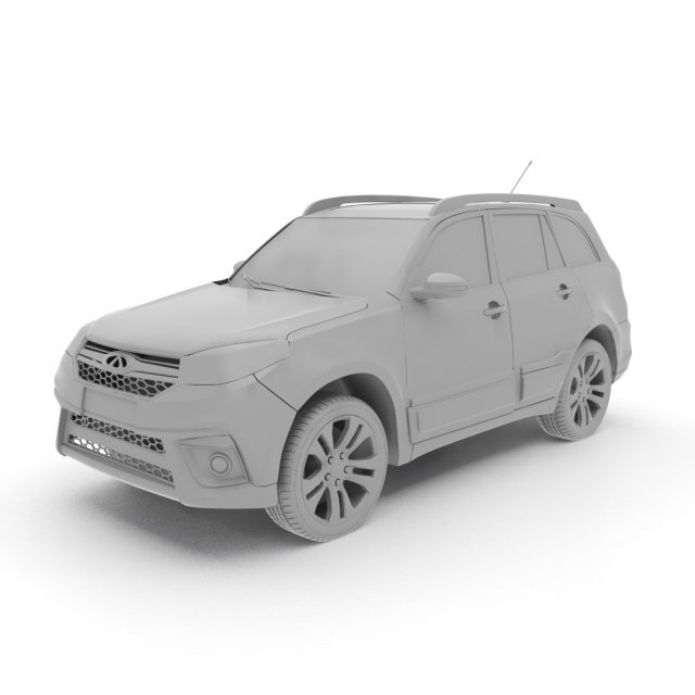 chery tiggo 3 3D Модель .c4d .max .obj .3ds .fbx .stl .blend 