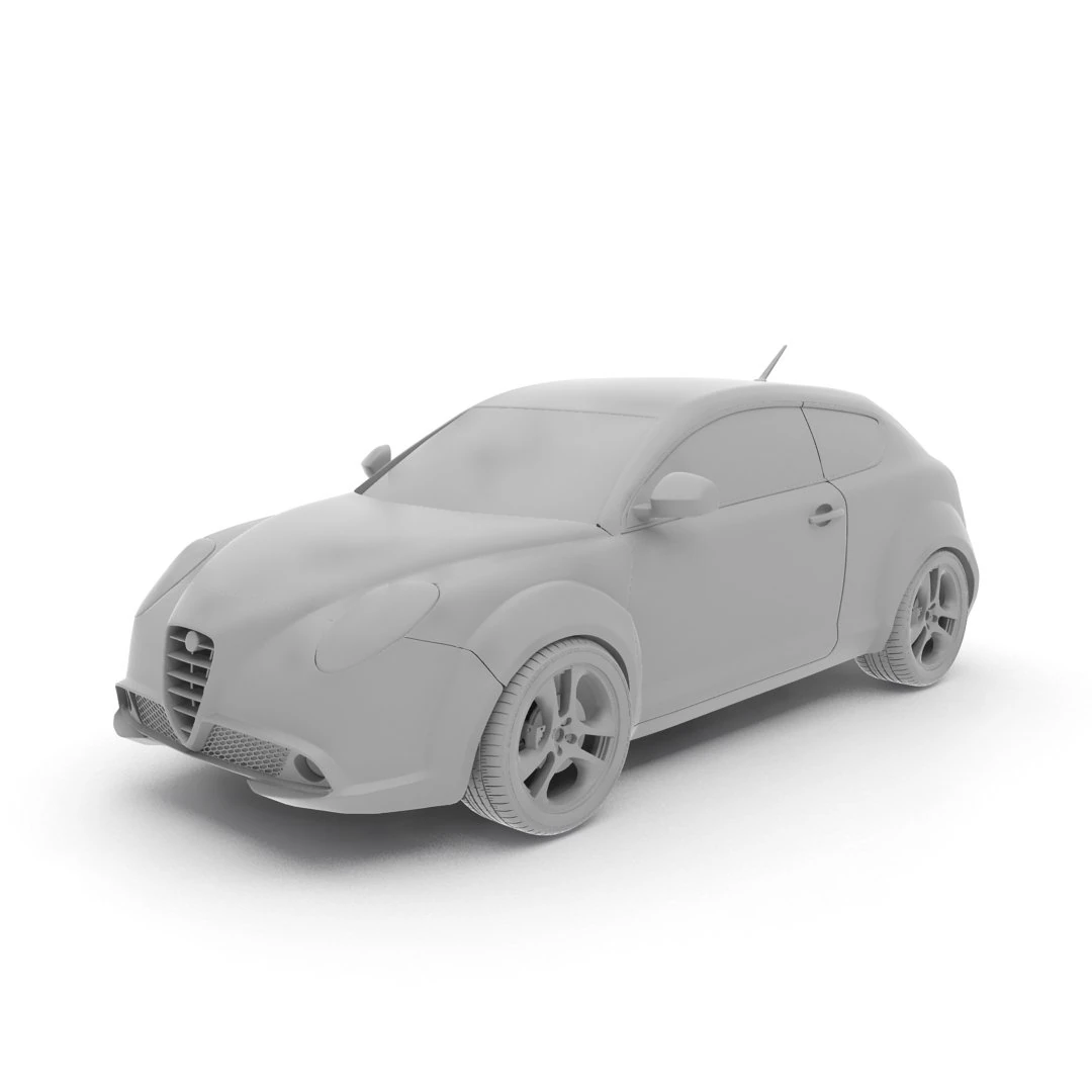 alfa romeo mito 2010 3D Model .c4d .max .obj .3ds .fbx .stl .blend 