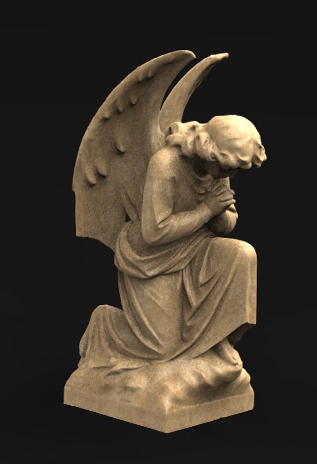 angel statue 3 3D 模型 .c4d .max .obj .3ds .fbx .stl .blend 