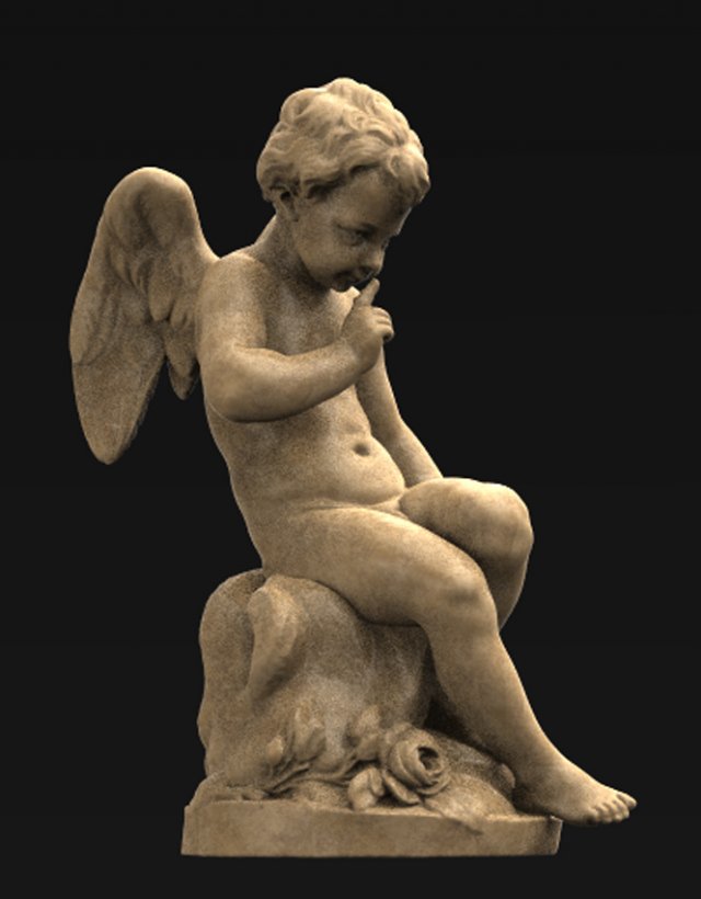 angel boy statue 3D-Modell .c4d .max .obj .3ds .fbx .stl .blend 