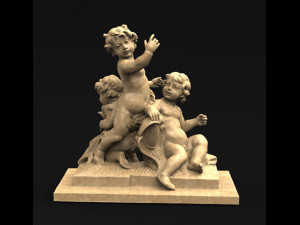 angels statue 5 3D Model