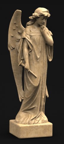 angel statue 6 3D Model .c4d .max .obj .3ds .fbx .stl .blend 