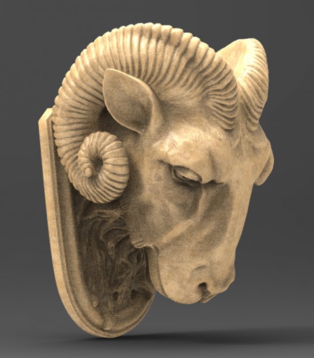 ram carved Modèle 3D .c4d .max .obj .3ds .fbx .stl .blend 