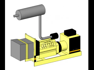 motogenerador 3D Model