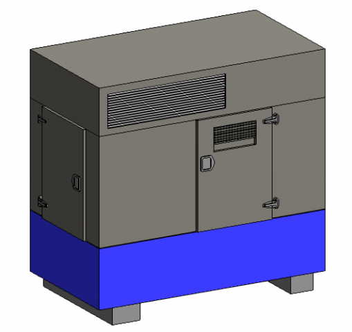 motogenerador Modello 3D .c4d .max .obj .3ds .fbx .stl .blend 