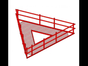 suporte tipo avi&atilde;o Modelo 3D