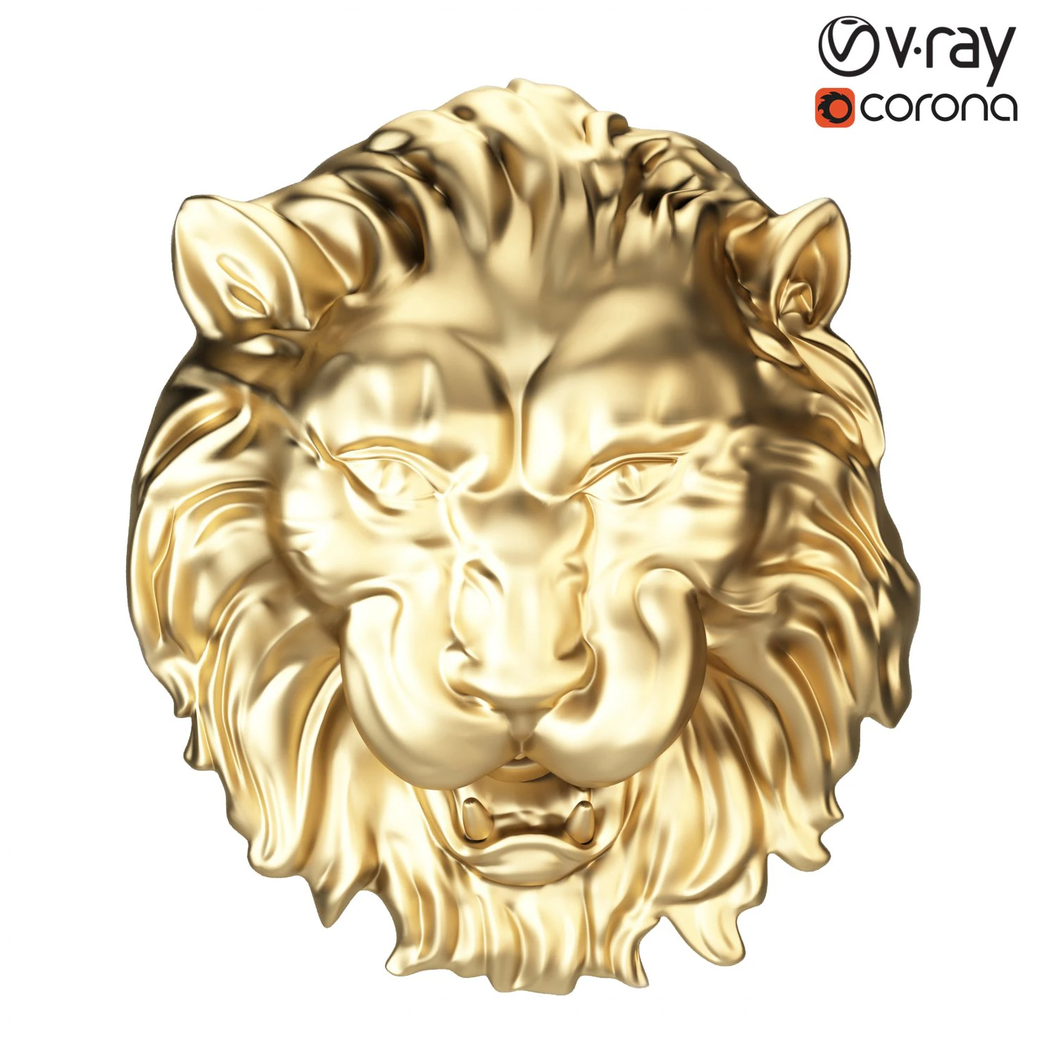 lions head 3D Model .c4d .max .obj .3ds .fbx .stl .blend