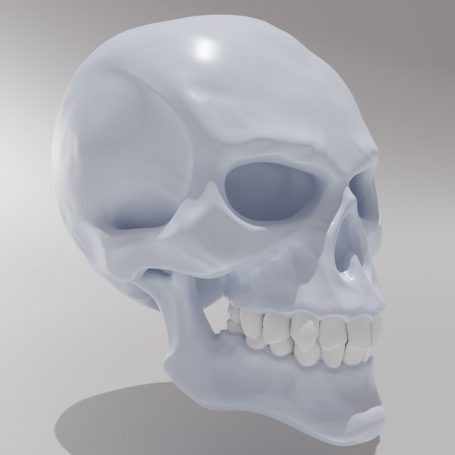 stylized skull 3D 모델 .c4d .max .obj .3ds .fbx .stl .blend 