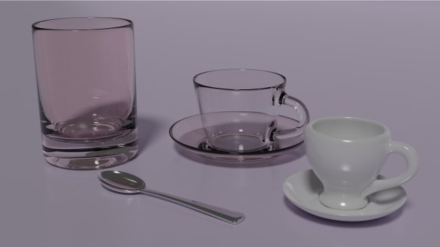 set of dishes 3D 모델 .c4d .max .obj .3ds .fbx .stl .blend 