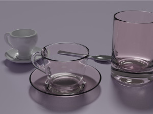 set of dishes 3D 모델