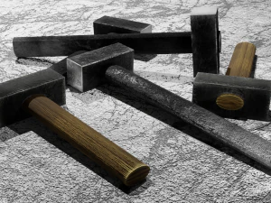 sledgehahher and hammer 3D Model