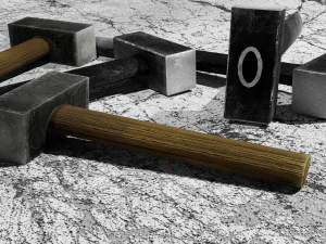 sledgehahher and hammer 3D Model