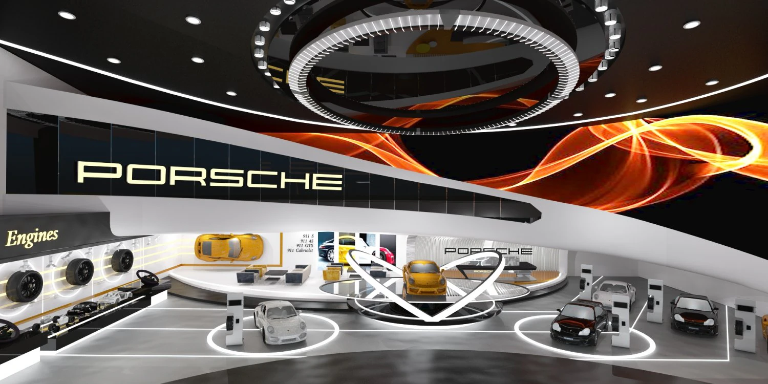 Car showroom 3D Model .c4d .max .obj .3ds .fbx .stl .blend 