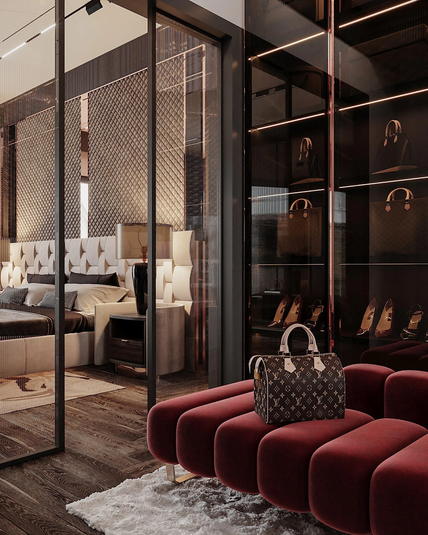 Luxury bedroom 3D Model .c4d .max .obj .3ds .fbx .stl .blend