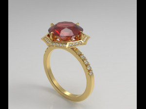 octagon ring 3D-Modell