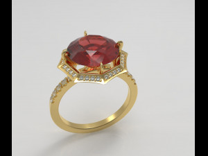 octagon ring Modelo 3D