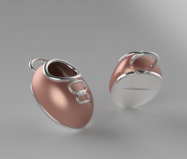 baby shoe charm 3D Model .c4d .max .obj .3ds .fbx .stl .blend 