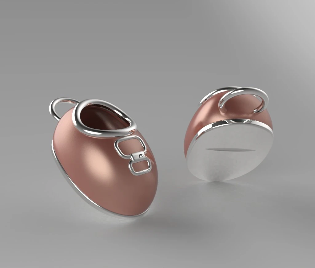 baby shoe charm 3D Model .c4d .max .obj .3ds .fbx .stl .blend