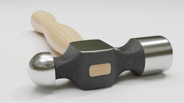 ball peen hammer Model 3D .c4d .max .obj .3ds .fbx .stl .blend 