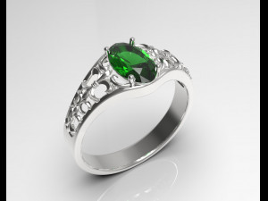 ring with ruby 3D मॉडल