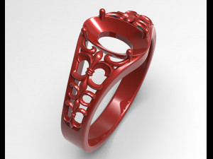 ring with ruby 3D मॉडल