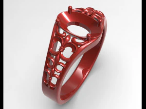 ring with ruby 3D Model