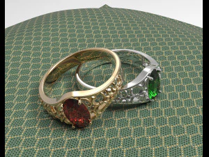 ring with ruby 3D Model