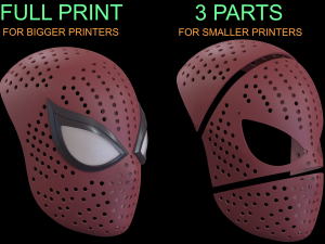 SPIDER MAN FACESHELL FOR 3D PRINTING-STL FBX ZTL 3D Принт Модель