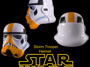 Storm Trooper Helmet-Ready To Print FBX STL 3D Print Model